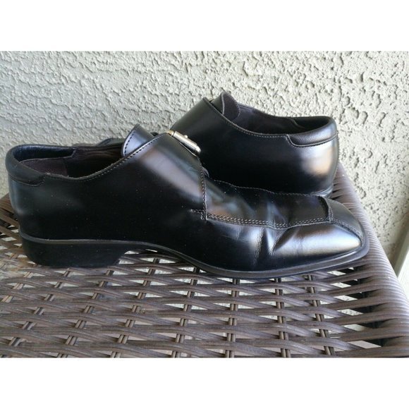 DONALD J PLINER Black Leather Monk Buckle‎ Strap Dress Shoes Men 8M main image 10